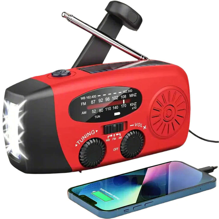 Tragbares Notfallradio mit Solar