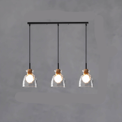 Moderner Glas-Kronleuchter, 1/3 Köpfe