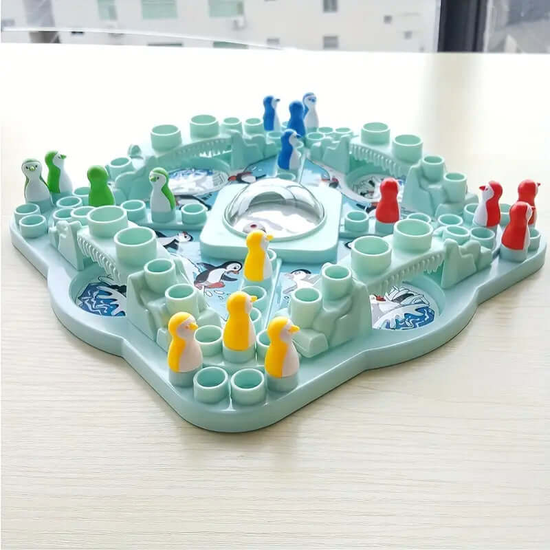 Pinguin-Rutschpartie: Brettspiel für Familien