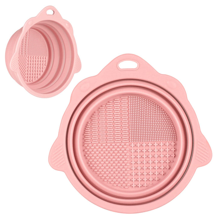 Faltbare Silikon Make-up Pinselreinigungs-Schüssel