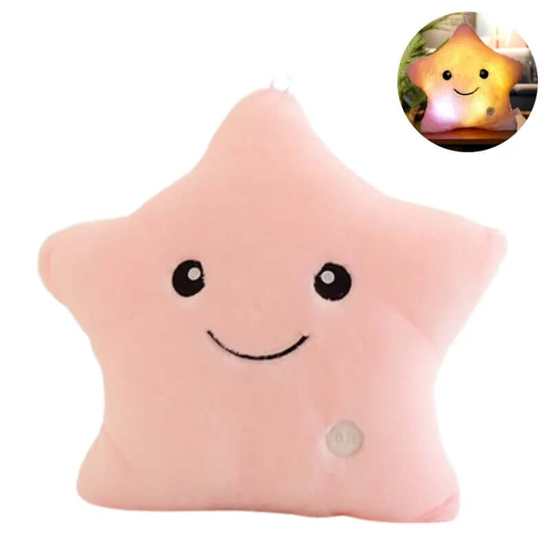 Oreiller étoile LED pour enfants - veilleuse et ami câlin
