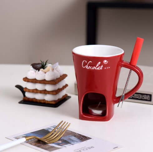 Fondue Tasse - Schokoladen-Genuss für Zuhause