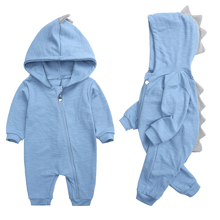 Baby Strampler mit Dino-Kapuze - Kuschelig &amp; Niedlich