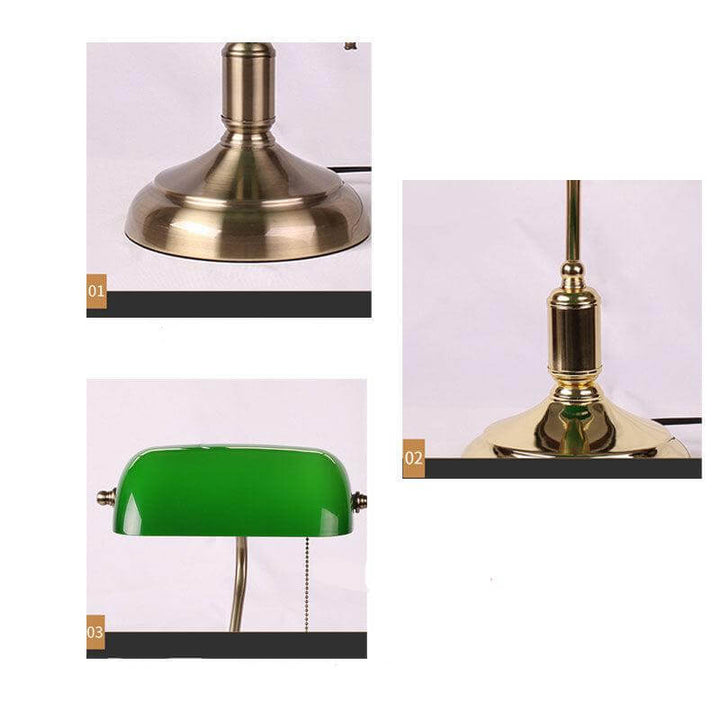 Elegante Glas-Tischlampe im europäischen Stil