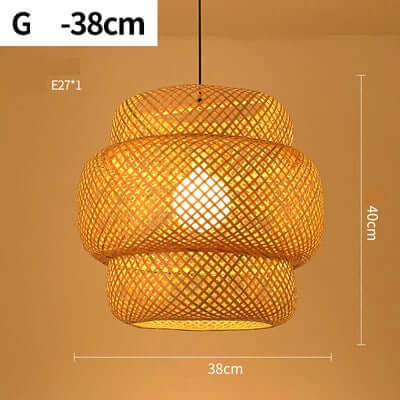 Handgefertigte Rattan Hängelampe