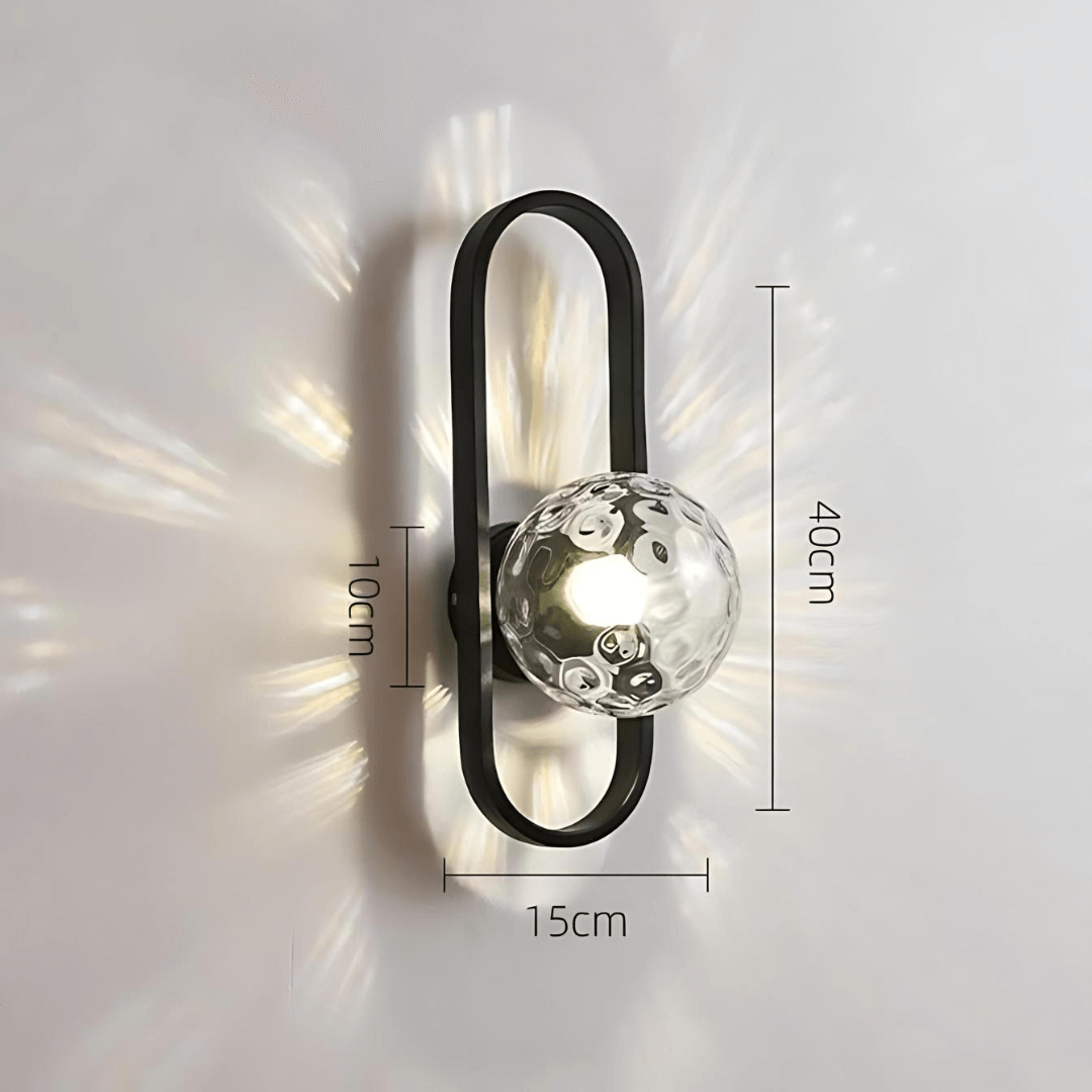 Moderne LED Glas Wandleuchte Camille