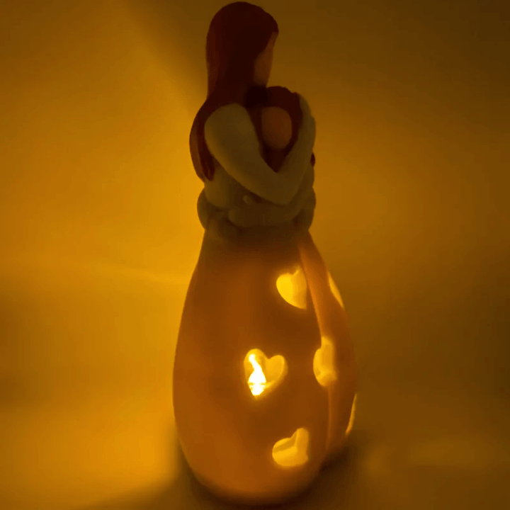 Mutter-Tochter-Kerzenhalter Skulptur