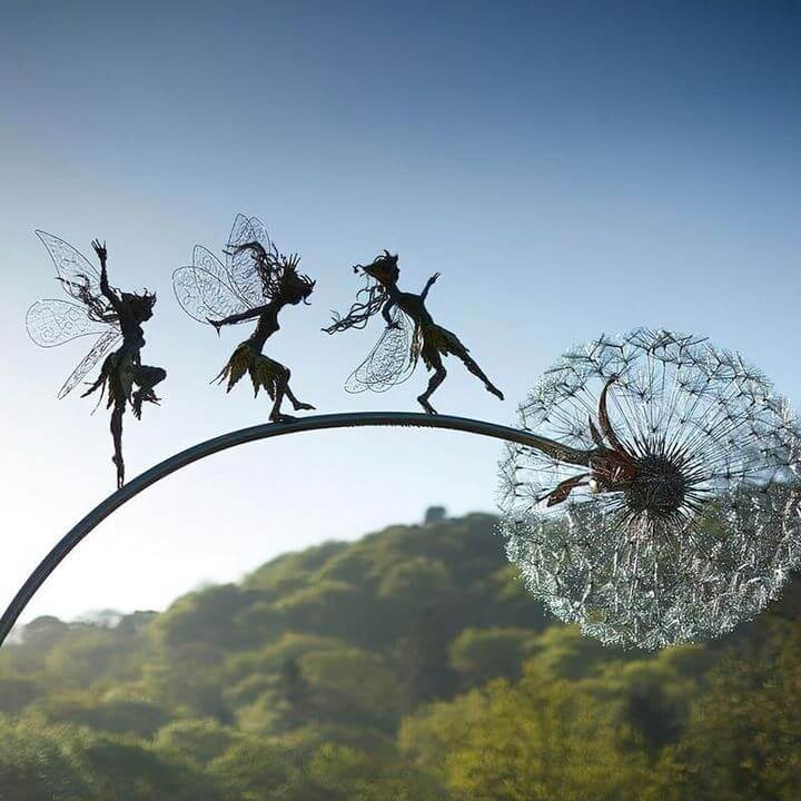 Ensemble de figurines décoratives de jardin en métal
