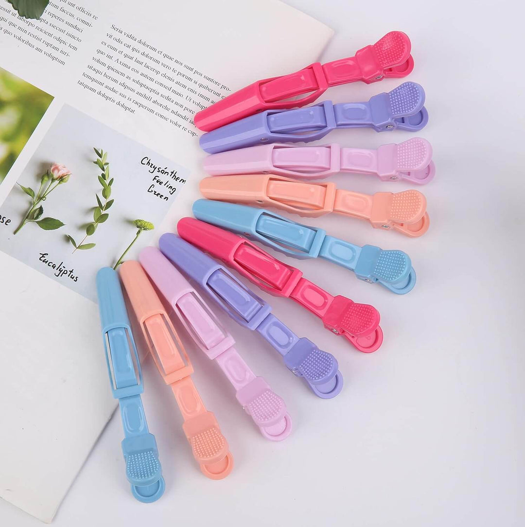 Haarstyling-Clips Set 10 Stück - Profi Friseur Haar Klammern