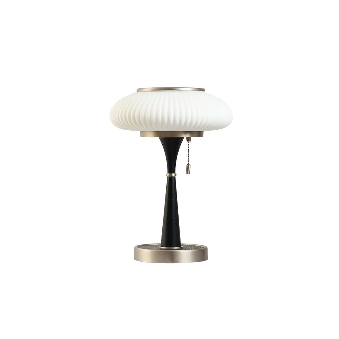Designer Tischlampe Modern Holz & Metall 36cm