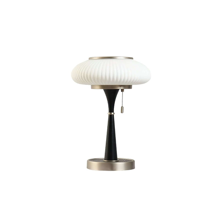 Designer Tischlampe Modern Holz & Metall 36cm