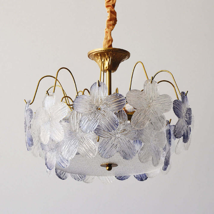 Vintage Buntglas Kronleuchter