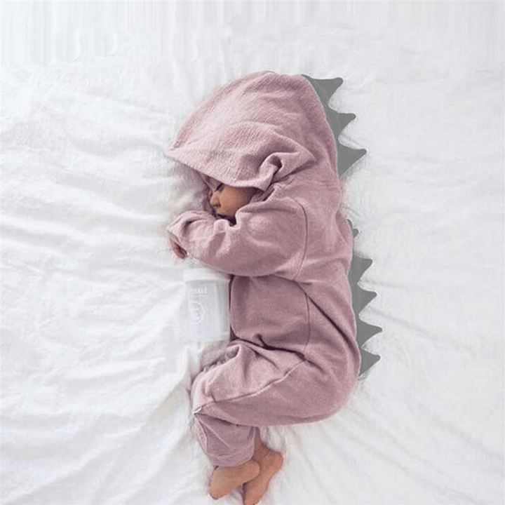 Baby Strampler mit Dino-Kapuze - Kuschelig &amp; Niedlich