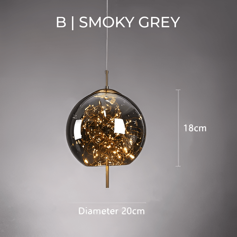 Elegante Braune Glas Pendelleuchte