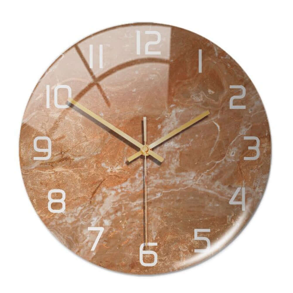 Horloge murale élégante aspect marbre 30 cm
