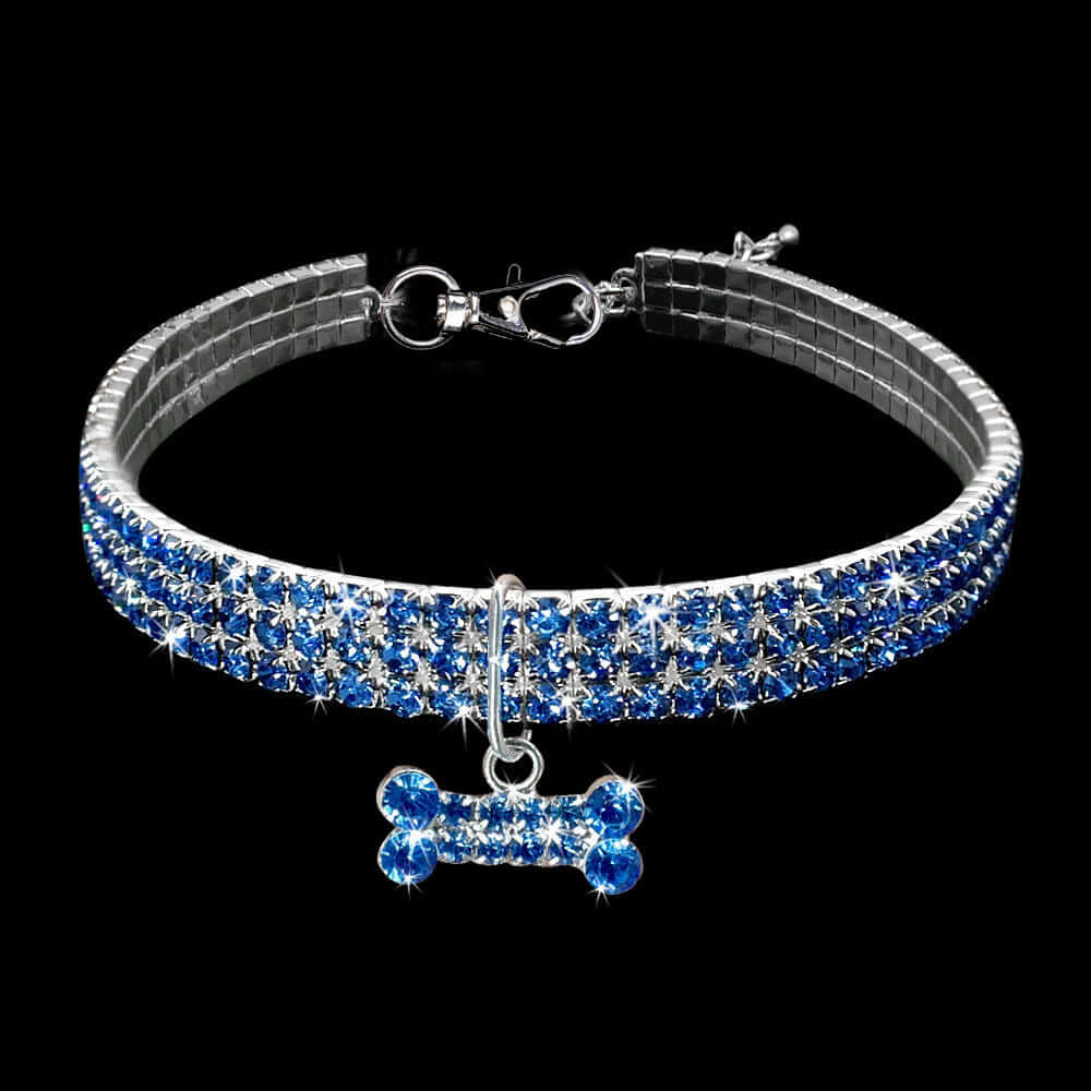 Collier scintillant pour animaux de compagnie avec strass
