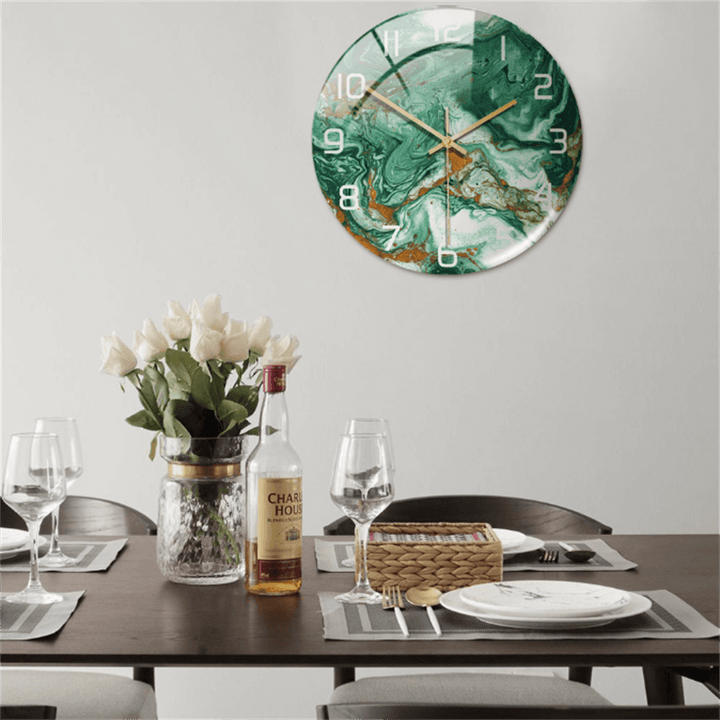 Horloge murale élégante aspect marbre 30 cm