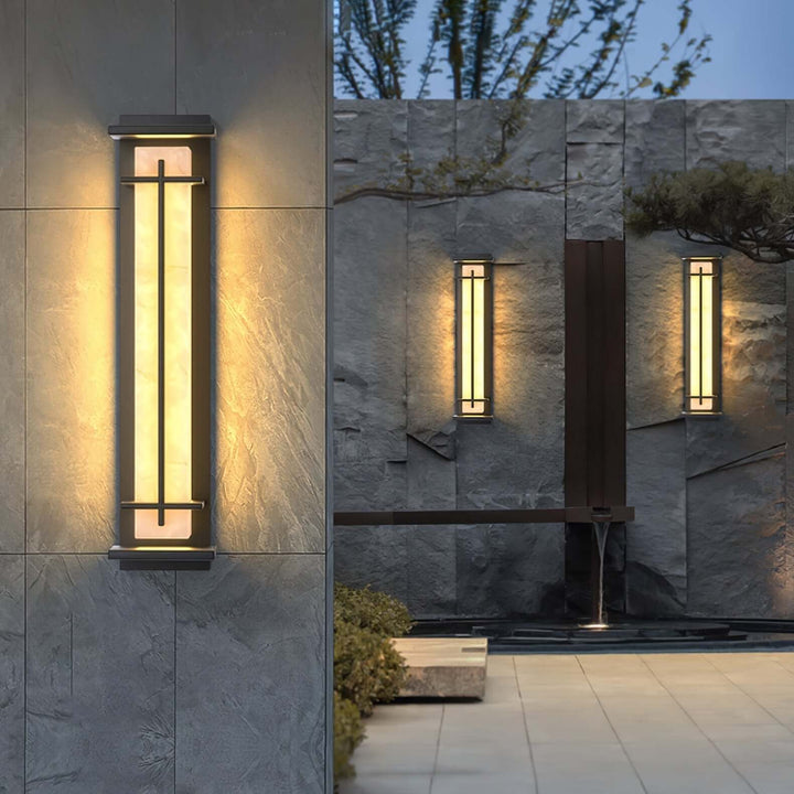 Quadratische LED-Außenwandleuchte