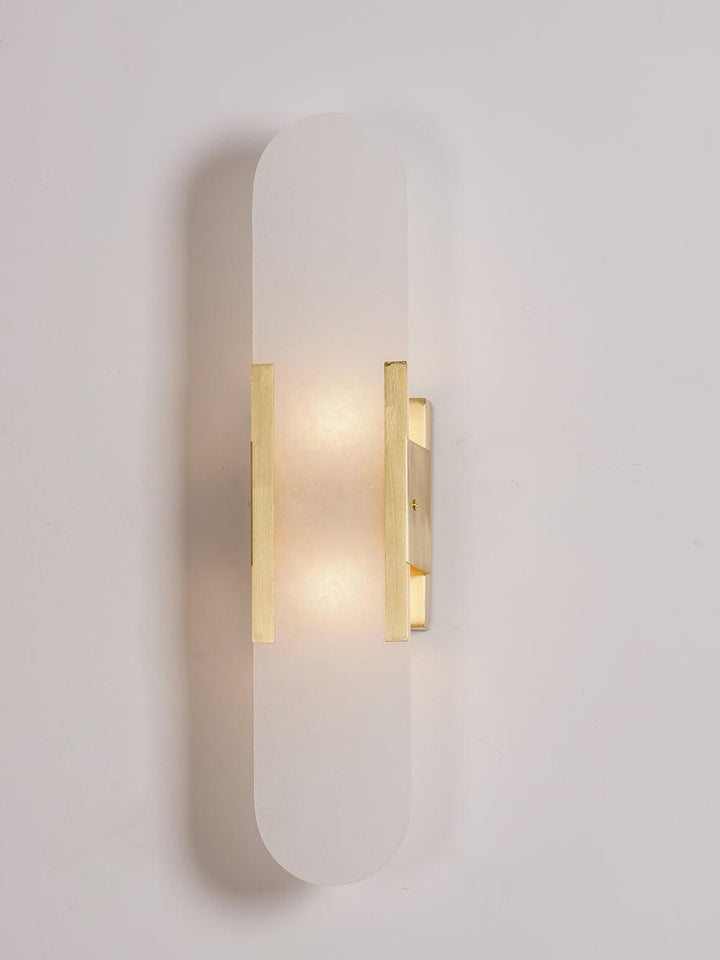 Langgestreckte Alabaster-Wandleuchte