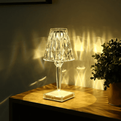 Kristall-Tischleuchte, Elegant & Modern