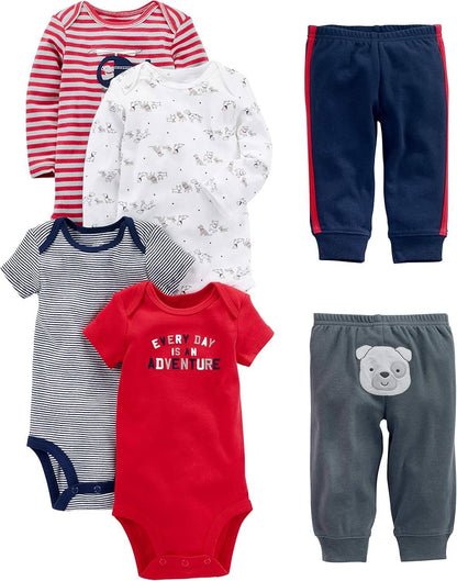 Ensemble de vêtements unisexe pour bébé 6 pièces