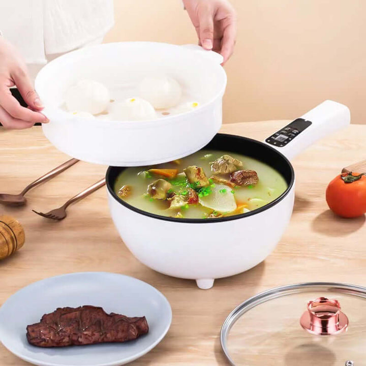 Elektrische Bratpfanne mit Dampfgarer 3L