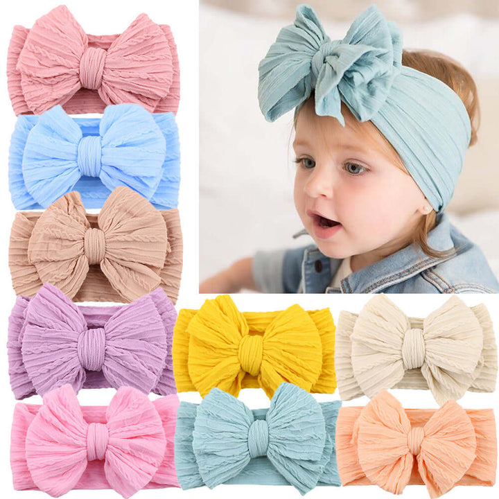 Bandeau en nylon pour enfants avec nœud - élastique et polyvalent