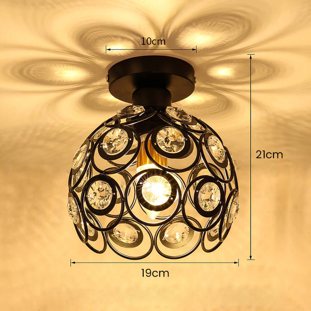 Luxuriöse Goldene Ball Deckenleuchte