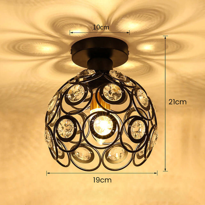 Luxuriöse Goldene Ball Deckenleuchte