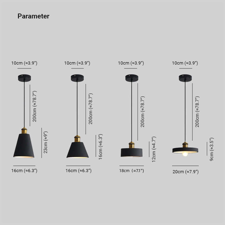 Moderne LED Pendelleuchte im Morandi-Stil