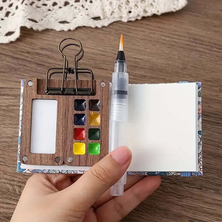 Kompaktes Aquarell-Set für unterwegs