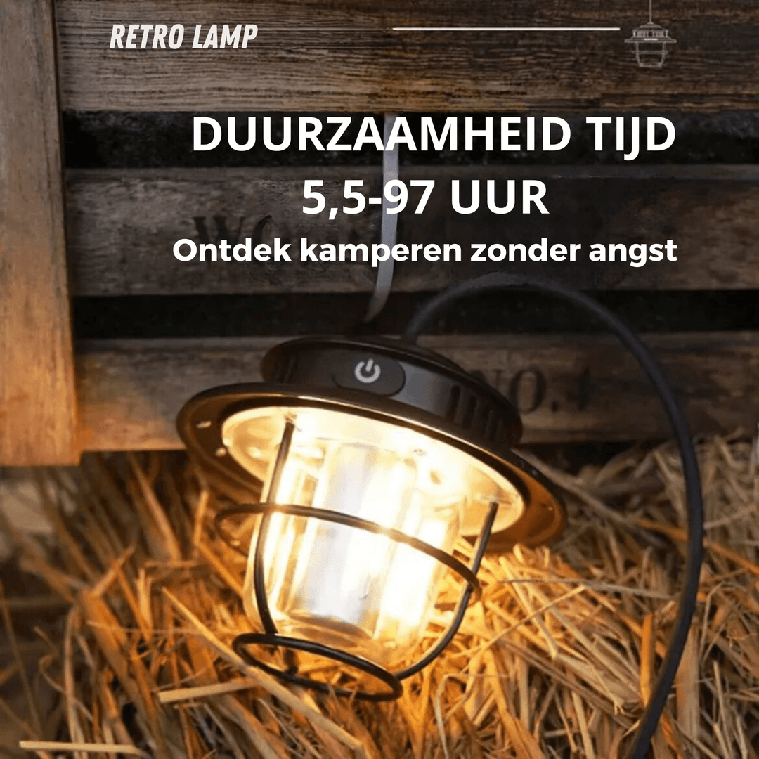 Lampe de camping LED portable au style rétro