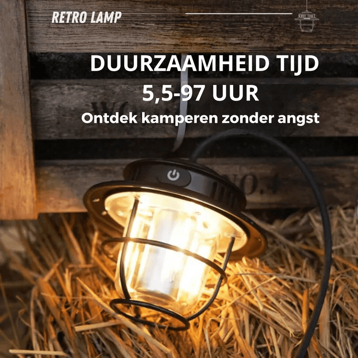 Lampe de camping LED portable au style rétro
