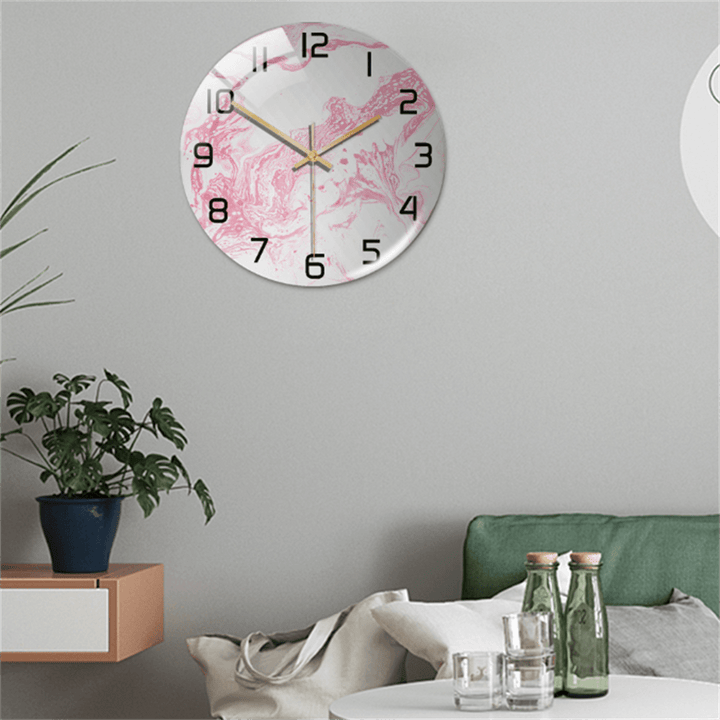 Horloge murale élégante aspect marbre 30 cm