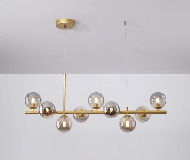 Suspension de table à manger luxueuse en verre