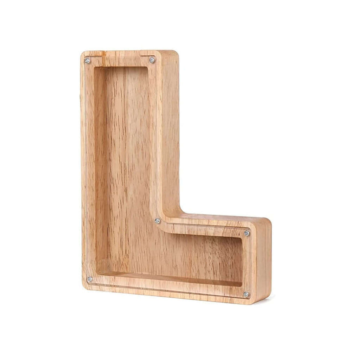 Holz Alphabet Sparschwein Buchstaben Spardose