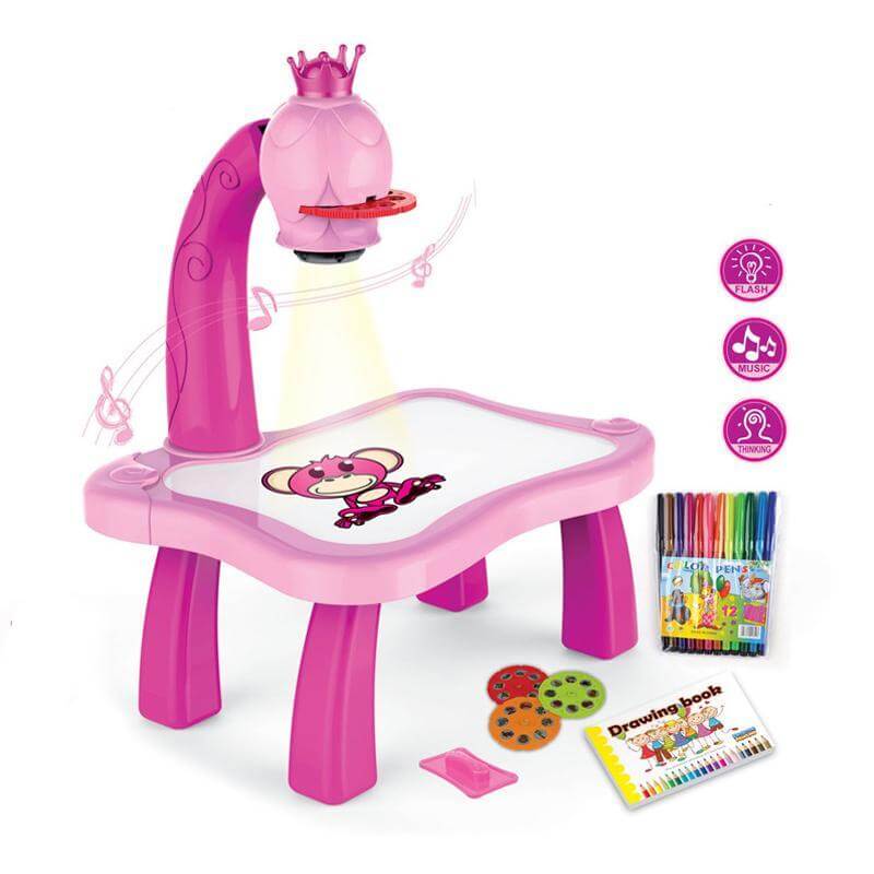 Projecteur de dessin LED pour enfants avec musique - ensemble créatif
