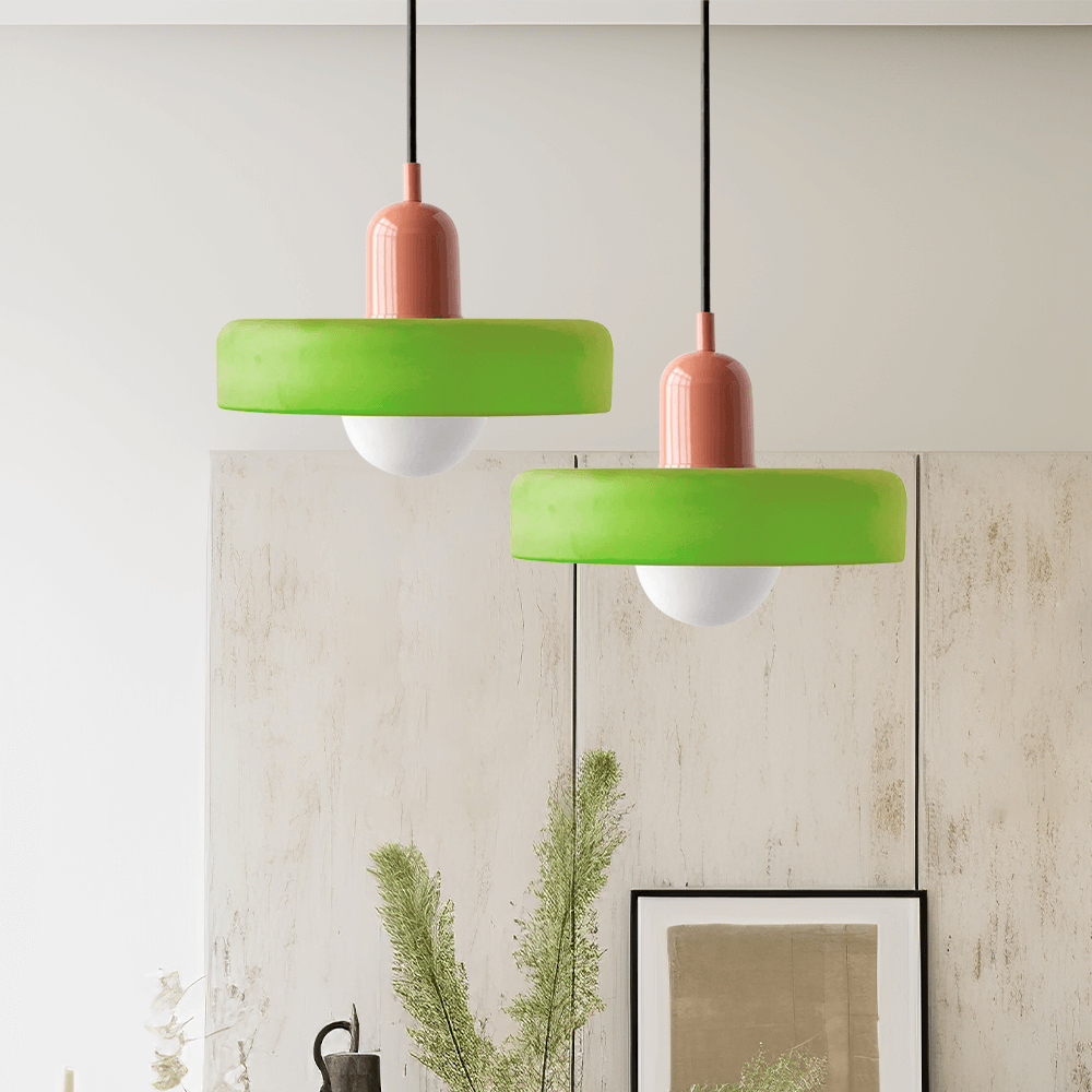 Bunte Glas-Hängelampe - Modernes Design