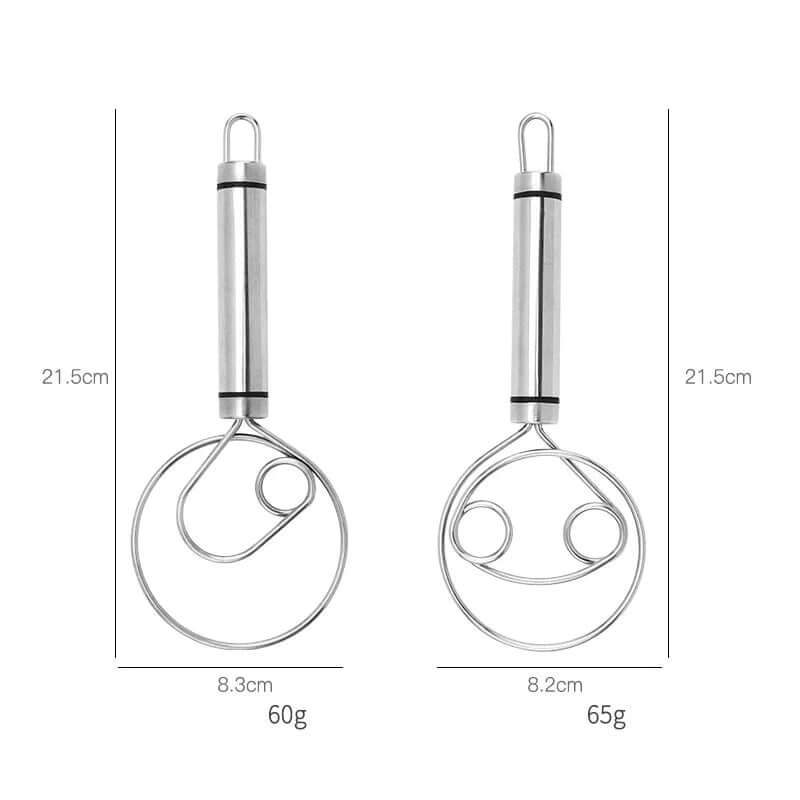 Edelstahl Danish Teigrührbesen - Ergonomischer Teigmischer