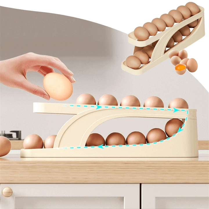Automatisches Eierregal - Rollendes Eierfach für 14 Eier
