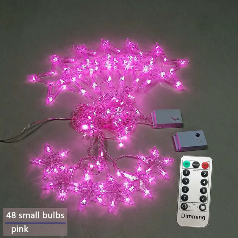 LED Sternenvorhang Lichterkette 3x3m Warmweiß