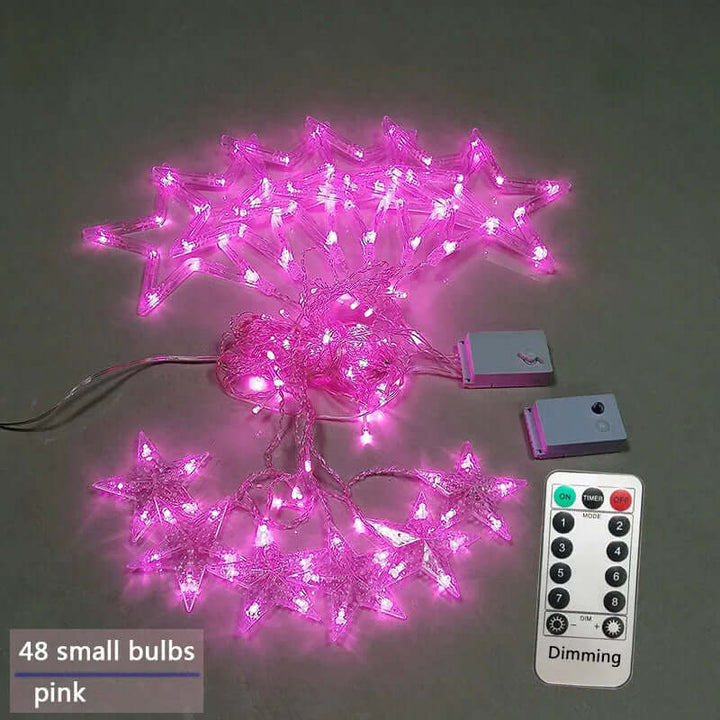 LED Sternenvorhang Lichterkette 3x3m Warmweiß
