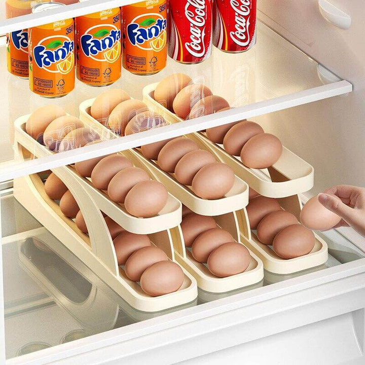 Automatisches Eierregal - Rollendes Eierfach für 14 Eier