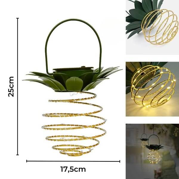 Solar-Gartenleuchte Ananas 28cm Dekolampe Außen