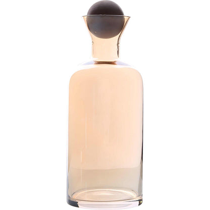 Élégante carafe en verre avec couvercle en bois