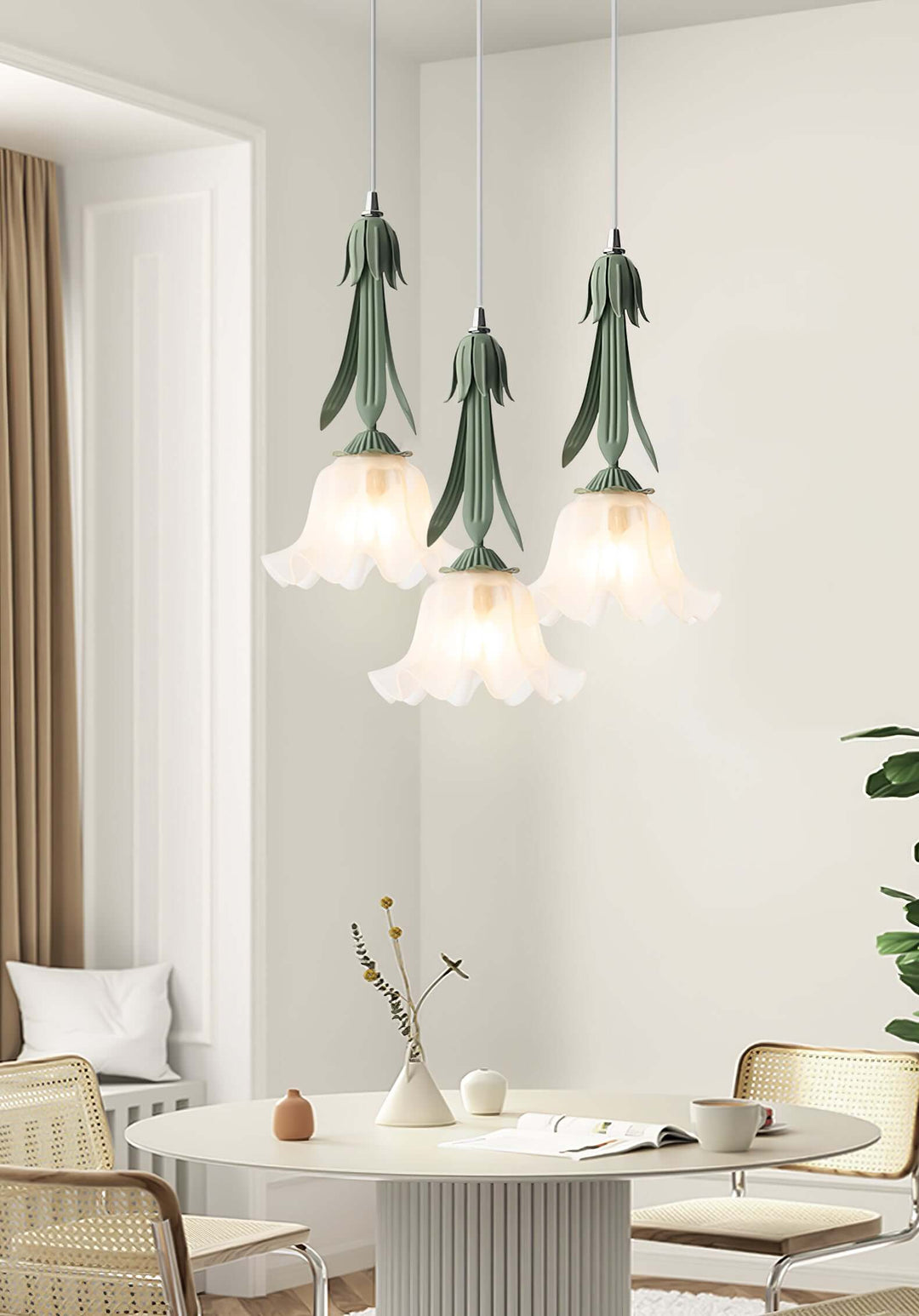 Blumen-Pendelleuchte - Elegant