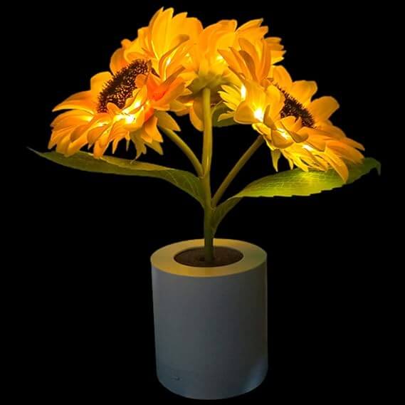 LED Sonnenblumenlampe Stimmungslicht Dekoleuchte