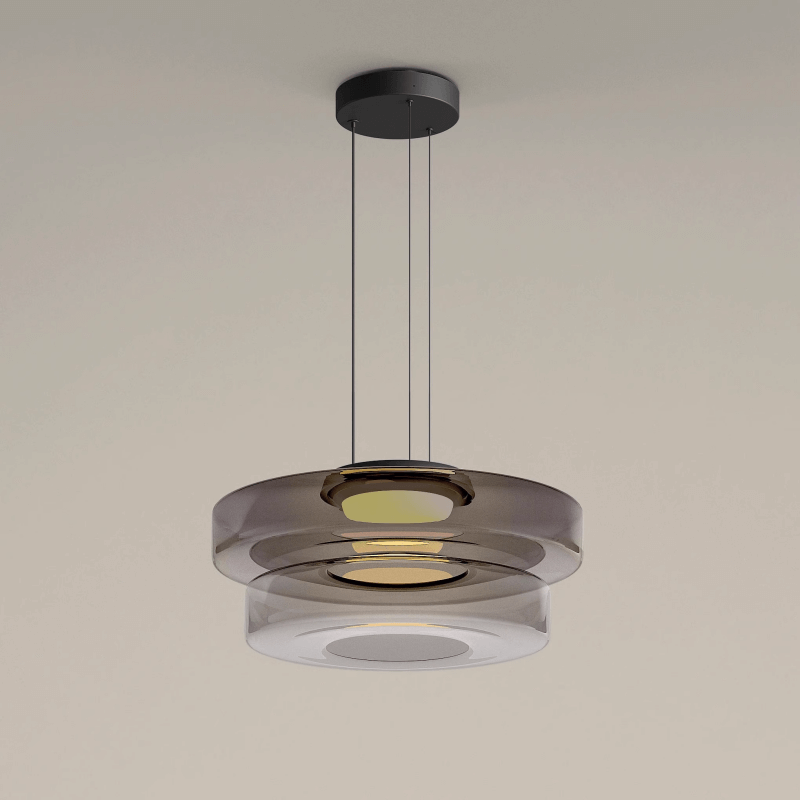 Elegante Bauhaus Glas-Hängeleuchte
