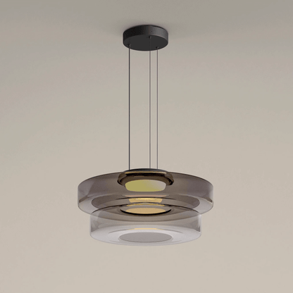 Elegante Bauhaus Glas-Hängeleuchte