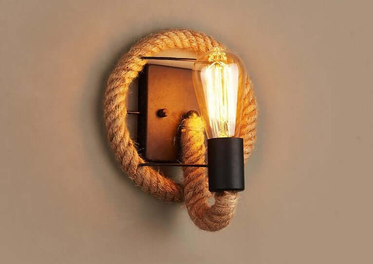 Vintage Seil-Wandleuchte Industrial Design